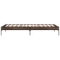 vidaXL Bettgestell Braun Eichen-Optik 100x200 cm Holzwerkstoff Metall vidaXL Bettgestell Braun Eichen-Optik 100x200 cm Holzwerkstoff Metall