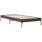 vidaXL Bettgestell Braun Eichen-Optik 100x200 cm Holzwerkstoff Metall vidaXL Bettgestell Braun Eichen-Optik 100x200 cm Holzwerkstoff Metall