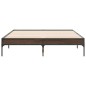 vidaXL Bettgestell Braun Eichen-Optik 135x190 cm Holzwerkstoff Metall vidaXL Bettgestell Braun Eichen-Optik 135x190 cm Holzwerkstoff Metall