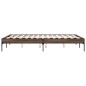vidaXL Bettgestell Braun Eichen-Optik 135x190 cm Holzwerkstoff Metall vidaXL Bettgestell Braun Eichen-Optik 135x190 cm Holzwerkstoff Metall