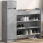 vidaXL Schuhschrank Betongrau 100,5x28x100 cm Holzwerkstoff vidaXL Schuhschrank Betongrau 100,5x28x100 cm Holzwerkstoff