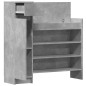 vidaXL Schuhschrank Betongrau 100,5x28x100 cm Holzwerkstoff vidaXL Schuhschrank Betongrau 100,5x28x100 cm Holzwerkstoff