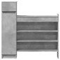 vidaXL Schuhschrank Betongrau 100,5x28x100 cm Holzwerkstoff vidaXL Schuhschrank Betongrau 100,5x28x100 cm Holzwerkstoff