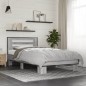 vidaXL Bettgestell Grau Sonoma 100x200 cm Holzwerkstoff und Metall vidaXL Bettgestell Grau Sonoma 100x200 cm Holzwerkstoff und Metall