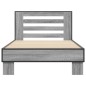 vidaXL Bettgestell Grau Sonoma 100x200 cm Holzwerkstoff und Metall vidaXL Bettgestell Grau Sonoma 100x200 cm Holzwerkstoff und Metall