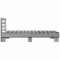 vidaXL Bettgestell Grau Sonoma 100x200 cm Holzwerkstoff und Metall vidaXL Bettgestell Grau Sonoma 100x200 cm Holzwerkstoff und Metall