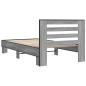 vidaXL Bettgestell Grau Sonoma 100x200 cm Holzwerkstoff und Metall vidaXL Bettgestell Grau Sonoma 100x200 cm Holzwerkstoff und Metall