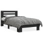 vidaXL Bettgestell Schwarz 90x200 cm Holzwerkstoff und Metall vidaXL Bettgestell Schwarz 90x200 cm Holzwerkstoff und Metall