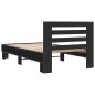 vidaXL Bettgestell Schwarz 90x200 cm Holzwerkstoff und Metall vidaXL Bettgestell Schwarz 90x200 cm Holzwerkstoff und Metall