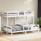 vidaXL Etagenbett 80x200/140x200 cm Weiß Massivholz Kiefer vidaXL Etagenbett 80x200/140x200 cm Weiß Massivholz Kiefer