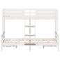vidaXL Etagenbett 80x200/140x200 cm Weiß Massivholz Kiefer vidaXL Etagenbett 80x200/140x200 cm Weiß Massivholz Kiefer