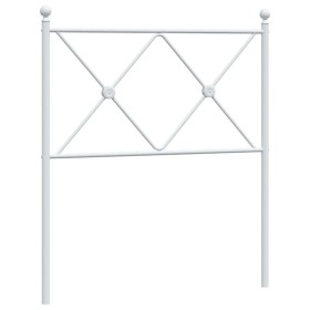vidaXL Kopfteil Metall Weiß 80 cm