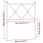 vidaXL Kopfteil Metall Weiß 80 cm