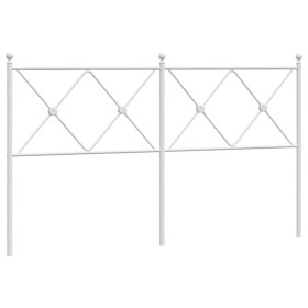 vidaXL Kopfteil Metall Weiß 160 cm