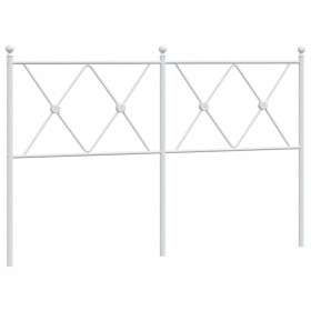 vidaXL Kopfteil Metall Weiß 140 cm
