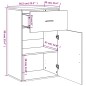 vidaXL Beistellschrank Grau Sonoma 56,5x39x90 cm Holzwerkstoff vidaXL Beistellschrank Grau Sonoma 56,5x39x90 cm Holzwerkstoff