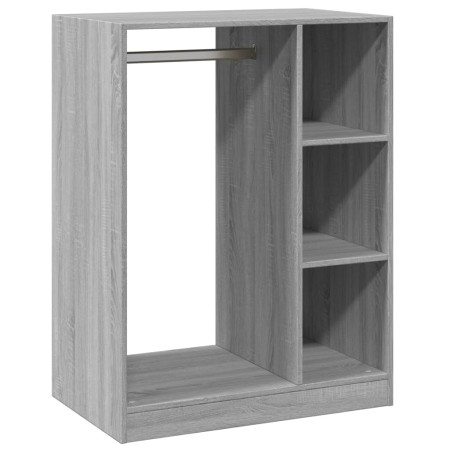 vidaXL Kleiderschrank Grau Sonoma 77x48x102 cm Holzwerkstoff