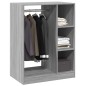 vidaXL Kleiderschrank Grau Sonoma 77x48x102 cm Holzwerkstoff vidaXL Kleiderschrank Grau Sonoma 77x48x102 cm Holzwerkstoff