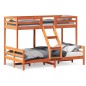 vidaXL Etagenbett 80x200/120x200 cm Wachsbraun Massivholz Kiefer vidaXL Etagenbett 80x200/120x200 cm Wachsbraun Massivholz Kiefer