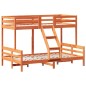 vidaXL Etagenbett 80x200/120x200 cm Wachsbraun Massivholz Kiefer vidaXL Etagenbett 80x200/120x200 cm Wachsbraun Massivholz Kiefer