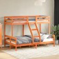 vidaXL Etagenbett 80x200/120x200 cm Wachsbraun Massivholz Kiefer vidaXL Etagenbett 80x200/120x200 cm Wachsbraun Massivholz Kiefer