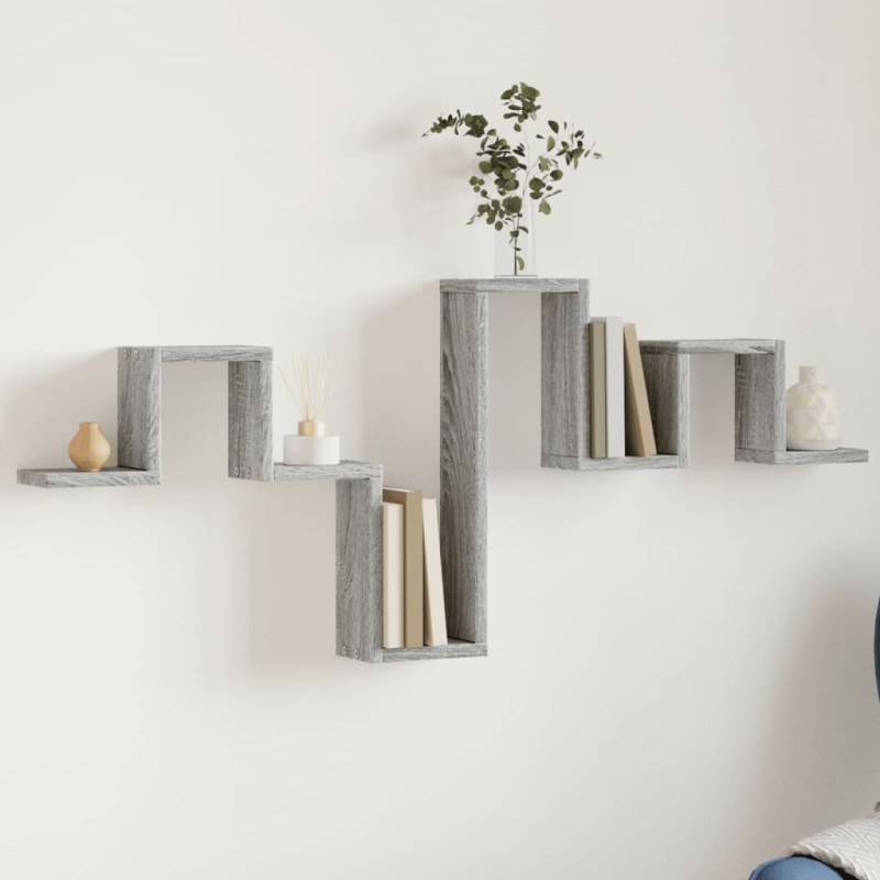 vidaXL Wandregal Grau Sonoma 104,5x10x43 cm Holzwerkstoff vidaXL Wandregal Grau Sonoma 104,5x10x43 cm Holzwerkstoff