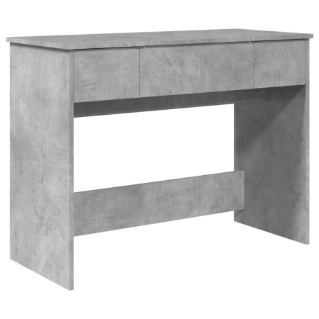 vidaXL Schminktisch mit Spiegel Betongrau 100x45x76 cm