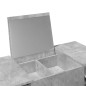 vidaXL Schminktisch mit Spiegel Betongrau 100x45x76 cm vidaXL Schminktisch mit Spiegel Betongrau 100x45x76 cm