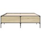vidaXL Bettgestell Sonoma-Eiche 160x200 cm Holzwerkstoff und Metall vidaXL Bettgestell Sonoma-Eiche 160x200 cm Holzwerkstoff und Metall