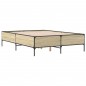 vidaXL Bettgestell Sonoma-Eiche 160x200 cm Holzwerkstoff und Metall vidaXL Bettgestell Sonoma-Eiche 160x200 cm Holzwerkstoff und Metall