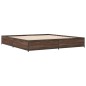 vidaXL Bettgestell Braun Eichen-Optik 200x200 cm Holzwerkstoff Metall vidaXL Bettgestell Braun Eichen-Optik 200x200 cm Holzwerkstoff Metall
