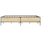 vidaXL Bettgestell Sonoma-Eiche 135x190 cm Holzwerkstoff und Metall vidaXL Bettgestell Sonoma-Eiche 135x190 cm Holzwerkstoff und Metall