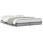 vidaXL Bettgestell Grau Sonoma 120x200 cm Holzwerkstoff und Metall vidaXL Bettgestell Grau Sonoma 120x200 cm Holzwerkstoff und Metall
