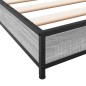 vidaXL Bettgestell Grau Sonoma 120x200 cm Holzwerkstoff und Metall vidaXL Bettgestell Grau Sonoma 120x200 cm Holzwerkstoff und Metall