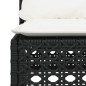 vidaXL Gartensofa ohne Armlehnen mit Kissen Schwarz Poly Rattan vidaXL Gartensofa ohne Armlehnen mit Kissen Schwarz Poly Rattan