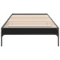 vidaXL Bettgestell Schwarz 90x190 cm Holzwerkstoff und Metall vidaXL Bettgestell Schwarz 90x190 cm Holzwerkstoff und Metall