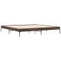 vidaXL Bettgestell Braun Eichen-Optik 180x200 cm Holzwerkstoff Metall vidaXL Bettgestell Braun Eichen-Optik 180x200 cm Holzwerkstoff Metall