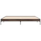 vidaXL Bettgestell Braun Eichen-Optik 180x200 cm Holzwerkstoff Metall vidaXL Bettgestell Braun Eichen-Optik 180x200 cm Holzwerkstoff Metall