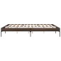 vidaXL Bettgestell Braun Eichen-Optik 180x200 cm Holzwerkstoff Metall vidaXL Bettgestell Braun Eichen-Optik 180x200 cm Holzwerkstoff Metall