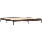 vidaXL Bettgestell Braun Eichen-Optik 180x200 cm Holzwerkstoff Metall vidaXL Bettgestell Braun Eichen-Optik 180x200 cm Holzwerkstoff Metall