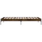 vidaXL Bettgestell Räuchereiche 90x190 cm Holzwerkstoff und Metall vidaXL Bettgestell Räuchereiche 90x190 cm Holzwerkstoff und Metall