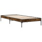 vidaXL Bettgestell Räuchereiche 75x190 cm Holzwerkstoff und Metall vidaXL Bettgestell Räuchereiche 75x190 cm Holzwerkstoff und Metall