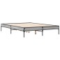 vidaXL Bettgestell Grau Sonoma 140x190 cm Holzwerkstoff und Metall vidaXL Bettgestell Grau Sonoma 140x190 cm Holzwerkstoff und Metall