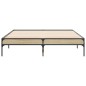 vidaXL Bettgestell Sonoma-Eiche 120x190 cm Holzwerkstoff und Metall vidaXL Bettgestell Sonoma-Eiche 120x190 cm Holzwerkstoff und Metall