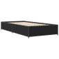 vidaXL Bettgestell Schwarz 90x190 cm Holzwerkstoff und Metall vidaXL Bettgestell Schwarz 90x190 cm Holzwerkstoff und Metall