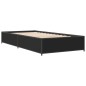 vidaXL Bettgestell Schwarz 90x190 cm Holzwerkstoff und Metall vidaXL Bettgestell Schwarz 90x190 cm Holzwerkstoff und Metall