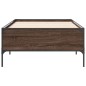 vidaXL Bettgestell Braun Eichen-Optik 100x200 cm Holzwerkstoff Metall vidaXL Bettgestell Braun Eichen-Optik 100x200 cm Holzwerkstoff Metall