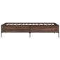 vidaXL Bettgestell Braun Eichen-Optik 100x200 cm Holzwerkstoff Metall vidaXL Bettgestell Braun Eichen-Optik 100x200 cm Holzwerkstoff Metall