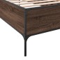 vidaXL Bettgestell Braun Eichen-Optik 100x200 cm Holzwerkstoff Metall vidaXL Bettgestell Braun Eichen-Optik 100x200 cm Holzwerkstoff Metall