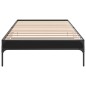 vidaXL Bettgestell Schwarz 100x200 cm Holzwerkstoff und Metall vidaXL Bettgestell Schwarz 100x200 cm Holzwerkstoff und Metall
